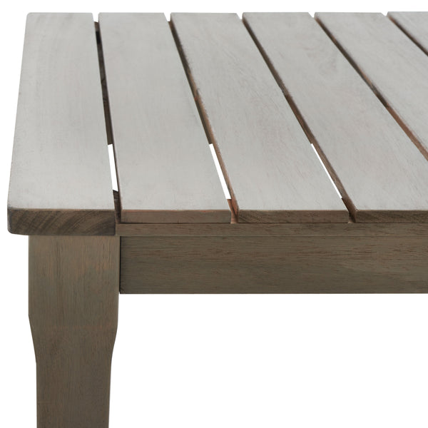 Safavieh Martinique Wood Patio Coffee Table - Elegant Light Grey Design For Outdoor Gatherings & Relaxation Light Grey Wood Cpt1014b
