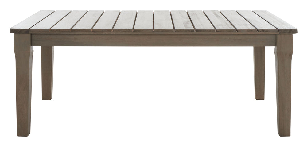 Safavieh Martinique Wood Patio Coffee Table - Elegant Light Grey Design For Outdoor Gatherings & Relaxation Light Grey Wood Cpt1014b
