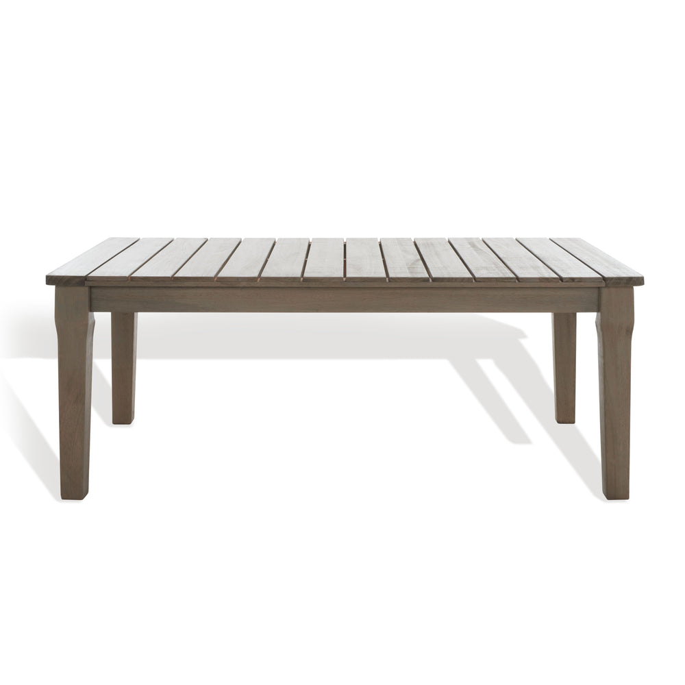 Safavieh Martinique Wood Patio Coffee Table - Elegant Light Grey Design For Outdoor Gatherings & Relaxation Light Grey Wood Cpt1014b