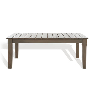 Safavieh Martinique Wood Patio Coffee Table - Elegant Light Grey Design For Outdoor Gatherings & Relaxation Light Grey Wood Cpt1014b