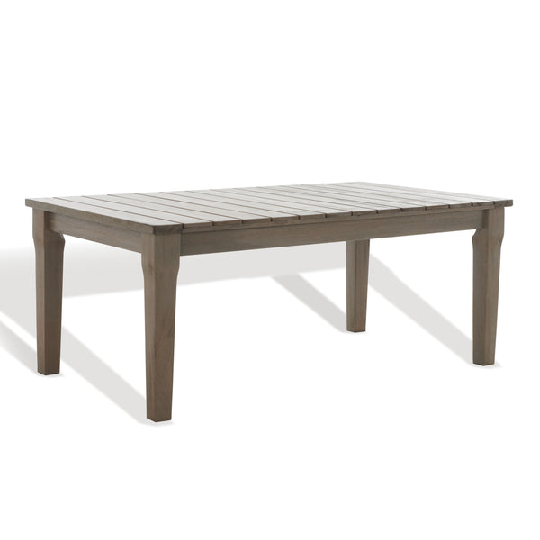 Safavieh Martinique Wood Patio Coffee Table - Elegant Light Grey Design For Outdoor Gatherings & Relaxation Light Grey Wood Cpt1014b