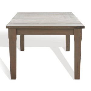 Safavieh Martinique Wood Patio Coffee Table - Elegant Light Grey Design For Outdoor Gatherings & Relaxation Light Grey Wood Cpt1014b