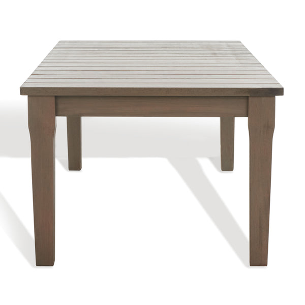 Safavieh Martinique Wood Patio Coffee Table - Elegant Light Grey Design For Outdoor Gatherings & Relaxation Light Grey Wood Cpt1014b
