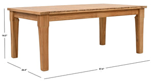 Safavieh MARTINIQUE Teakwood Patio Coffee Table - Elegant Outdoor Centerpiece for Stylish Gatherings & Relaxation Natural Teak CPT1014D