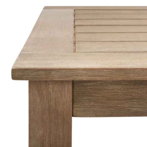 Safavieh SANTA CRUZ Patio Coffee Table - Elegant Eucalyptus Design for Stylish Outdoor Spaces & Relaxation CPT1016A