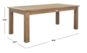 Safavieh SANTA CRUZ Patio Coffee Table - Elegant Eucalyptus Design for Stylish Outdoor Spaces & Relaxation CPT1016A