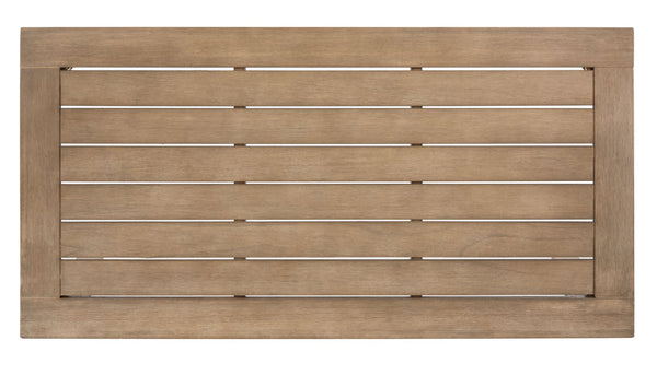 Safavieh SANTA CRUZ Patio Coffee Table - Elegant Eucalyptus Design for Stylish Outdoor Spaces & Relaxation CPT1016A
