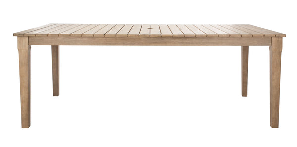 Safavieh DOMINICA Wooden Outdoor Dining Table - Elegant Solid Wood Centerpiece for Alfresco Gatherings & Style CPT1017A