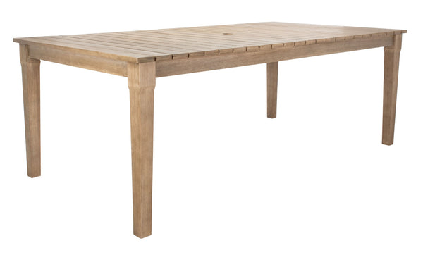 Safavieh DOMINICA Wooden Outdoor Dining Table - Elegant Solid Wood Centerpiece for Alfresco Gatherings & Style CPT1017A