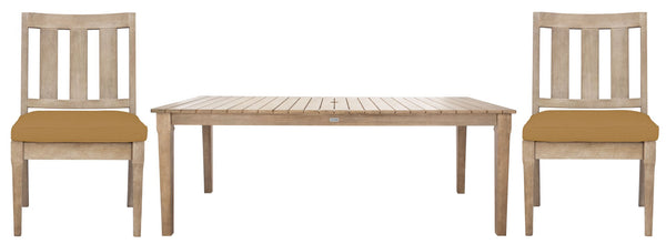 Safavieh DOMINICA Wooden Outdoor Dining Table - Elegant Solid Wood Centerpiece for Alfresco Gatherings & Style CPT1017A