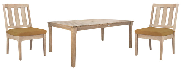 Safavieh DOMINICA Wooden Outdoor Dining Table - Elegant Solid Wood Centerpiece for Alfresco Gatherings & Style CPT1017A