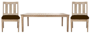 Safavieh DOMINICA Wooden Outdoor Dining Table - Elegant Solid Wood Centerpiece for Alfresco Gatherings & Style CPT1017A