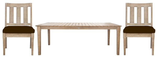 Safavieh DOMINICA Wooden Outdoor Dining Table - Elegant Solid Wood Centerpiece for Alfresco Gatherings & Style CPT1017A