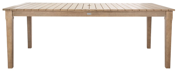 Safavieh DOMINICA Wooden Outdoor Dining Table - Elegant Solid Wood Centerpiece for Alfresco Gatherings & Style CPT1017A
