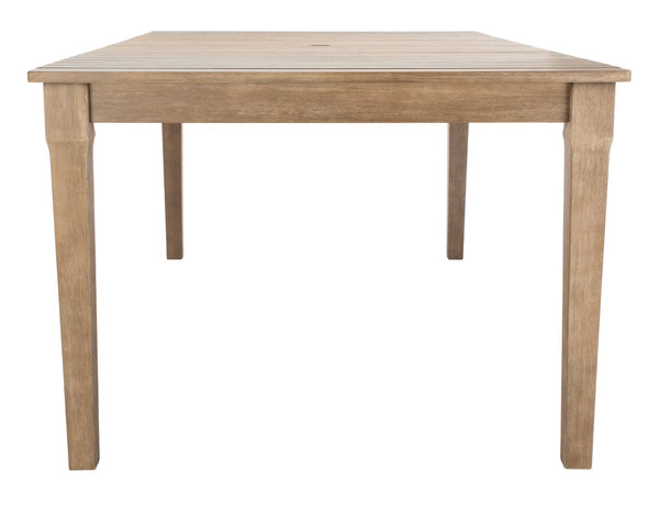 Safavieh DOMINICA Wooden Outdoor Dining Table - Elegant Solid Wood Centerpiece for Alfresco Gatherings & Style CPT1017A