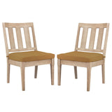 Safavieh Dominica Wooden Outdoor Dining Chair Natural / Brown CPT1018B-SET2