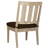 Safavieh Dominica Wooden Outdoor Dining Chair Natural / Dark Brown CPT1018C-SET2