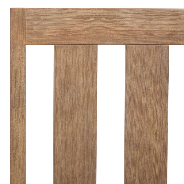 Safavieh DOMINICA Wooden Outdoor Dining Chair - Coastal Elegance with Plush Cushion for Ultimate Comfort Natural / Dark Brown CPT1018C-SET2