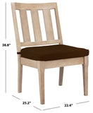 Safavieh Dominica Wooden Outdoor Dining Chair Natural / Dark Brown CPT1018C-SET2