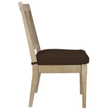 Safavieh Dominica Wooden Outdoor Dining Chair Natural / Dark Brown CPT1018C-SET2