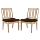 Safavieh Dominica Wooden Outdoor Dining Chair Natural / Dark Brown CPT1018C-SET2