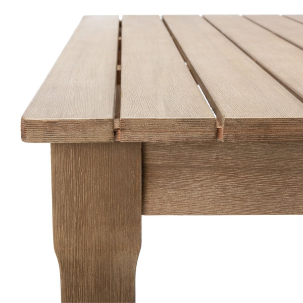Safavieh SAN SALVADOR Patio Bar Table – Rustic Natural Wood, Perfect for Outdoor Social Gatherings & Decor CPT1019A