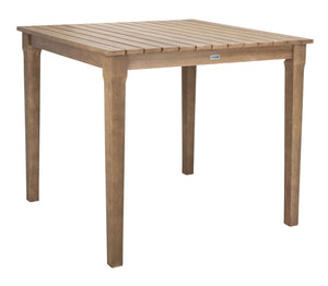 Safavieh SAN SALVADOR Patio Bar Table – Rustic Natural Wood, Perfect for Outdoor Social Gatherings & Decor CPT1019A