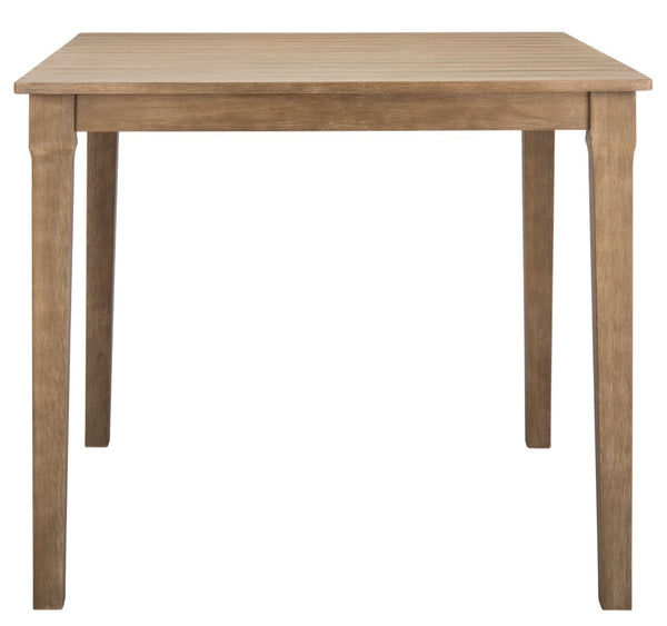 Safavieh SAN SALVADOR Patio Bar Table – Rustic Natural Wood, Perfect for Outdoor Social Gatherings & Decor CPT1019A