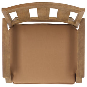 Safavieh San Salvador Patio Counter Stools - Stylish Eucalyptus Wood Design For Outdoor Entertaining Fun Natural ,Brown Wood ,Cushion Cpt1020b-set2