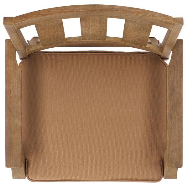 Safavieh San Salvador Patio Counter Stools - Stylish Eucalyptus Wood Design For Outdoor Entertaining Fun Natural ,Brown Wood ,Cushion Cpt1020b-set2