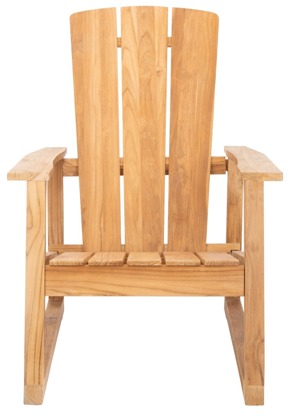 Safavieh SAN JUAN Adirondack Chair in Premium Brazilian Teak - Timeless Comfort for Outdoor Spaces CPT1021A
