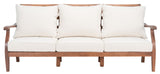 Safavieh Payden Outdoor 3 Seat Sofa Natural / Beige Wood / Fabric / Foam