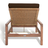 Safavieh Donnamaria Wicker Sun Lounger Natural / Dark Brown CPT1027C