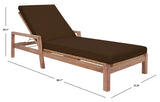 Safavieh Donnamaria Wicker Sun Lounger Natural / Dark Brown CPT1027C