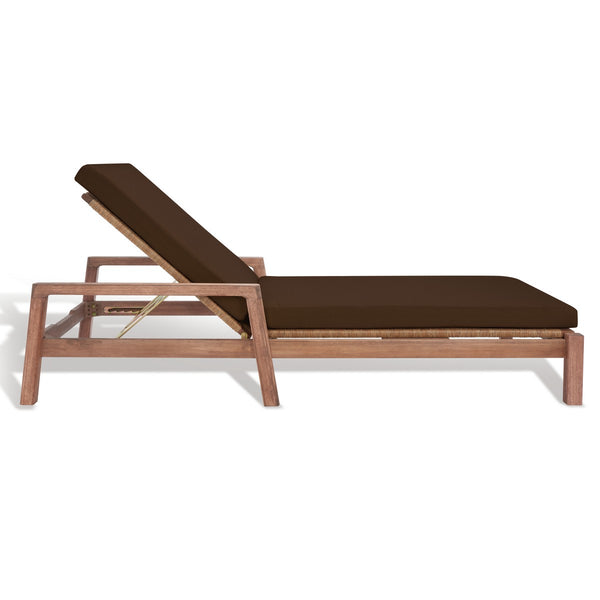 Safavieh Donnamaria Wicker Sun Lounger Natural / Dark Brown CPT1027C