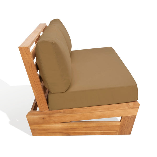 Safavieh Julianne Brazilian Teak Patio Sofa Natural / Brown CPT1032B-2BX