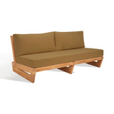 Safavieh Julianne Brazilian Teak Patio Sofa Natural / Brown CPT1032B-2BX