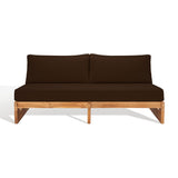 Safavieh Julianne Brazilian Teak Patio Sofa Natural / Dark Brown CPT1032C-2BX