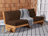 Safavieh Julianne Brazilian Teak Patio Sofa Natural / Dark Brown CPT1032C-2BX