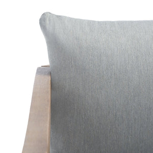 Safavieh FIJI Patio Sofa - Stylish Brown Wood Frame with Light Grey Cushions for Modern Outdoor Comfort CPT1037A