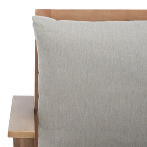 Safavieh LANAI Wood Patio Chair - Brown Frame with Light Grey Cushions for Timeless Outdoor Comfort & Style CPT1038A