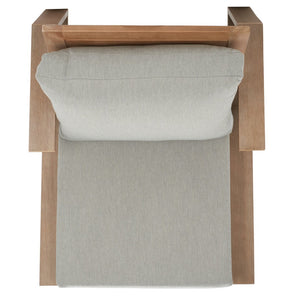 Safavieh LANAI Wood Patio Chair - Brown Frame with Light Grey Cushions for Timeless Outdoor Comfort & Style CPT1038A