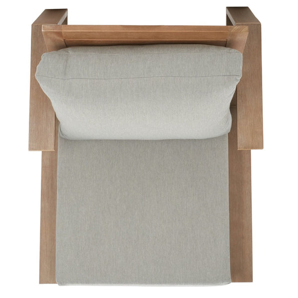 Safavieh LANAI Wood Patio Chair - Brown Frame with Light Grey Cushions for Timeless Outdoor Comfort & Style CPT1038A