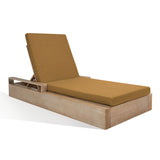 Safavieh Lanai Wood Chaise Lounge Chair Natural / Brown CPT1039B