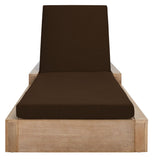 Safavieh Lanai Wood Chaise Lounge Chair Natural / Dark Brown CPT1039C