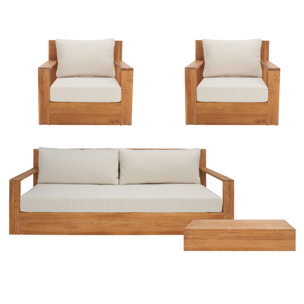 Safavieh KAUAI Brazilian Teak Coffee Table - Elegant Low-Profile Design for Modern Living Spaces & Decor CPT1042A