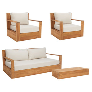 Safavieh KAUAI Brazilian Teak Coffee Table - Elegant Low-Profile Design for Modern Living Spaces & Decor CPT1042A