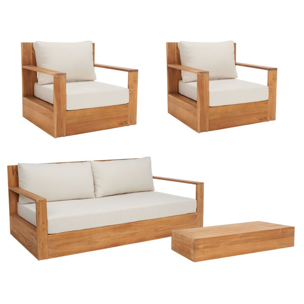 Safavieh KAUAI Brazilian Teak Coffee Table - Elegant Low-Profile Design for Modern Living Spaces & Decor CPT1042A