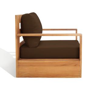 Safavieh Kauai Brazilian Teak Patio Chair Natural / Dark Brown CPT1040C