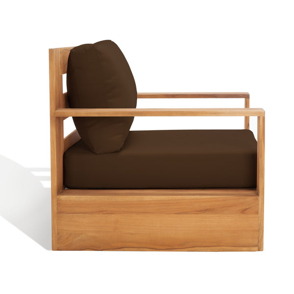 Safavieh Kauai Brazilian Teak Patio Chair Natural / Dark Brown CPT1040C